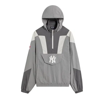 Pre-owned Kith For The New York Yankees Nylon Dante Pullover Jacket 'skyscraper' | Grey | Men's Size L