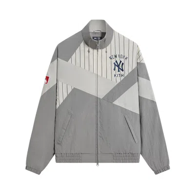 Pre-owned Kith For The New York Yankees Nylon Shiloh Jacket 'skyscraper' | Grey | Men's Size Xxl