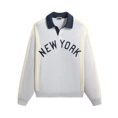 Pre-owned Kith For The New York Yankees Paneled Nelson Rugby 'light Heather Grey' | Men's Size L In Gray