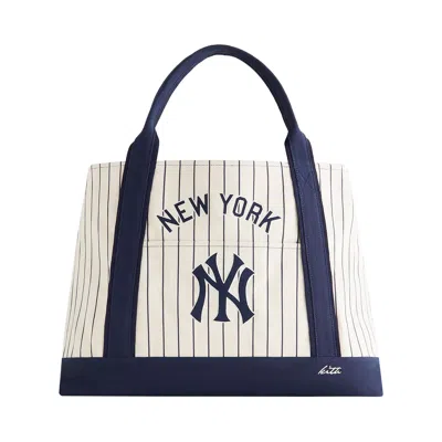 Pre-owned Kith For The New York Yankees Pinstripe Tote Bag 'sandrift' | White | Men's Size Onesize