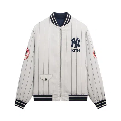 Pre-owned Kith For The New York Yankees Reversible Perry Jacket 'wake' | White | Men's Size S