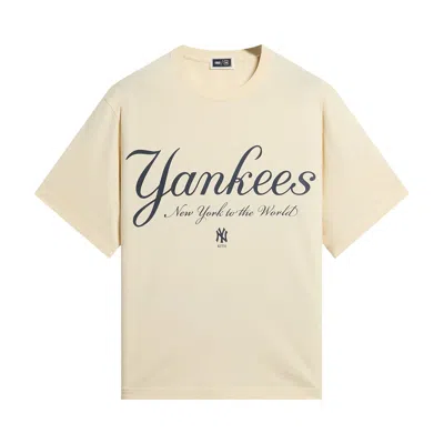 Pre-owned Kith For The New York Yankees Script Vintage Alex Tee 'sandrift' | Cream | Men's Size Xl