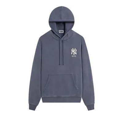 Pre-owned Kith For The New York Yankees Vintage Nelson Hoodie 'nocturnal' | Grey | Men's Size Xl