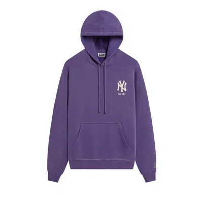 Pre-owned Kith For The New York Yankees Vintage Nelson Hoodie 'solitaire' | Purple | Men's Size Xl