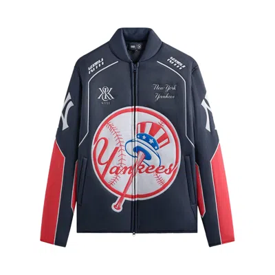 Pre-owned Kith For The New York Yankees Zip Brixton Puffed Shirt Jacket 'nocturnal' | Black | Men's Size Xl
