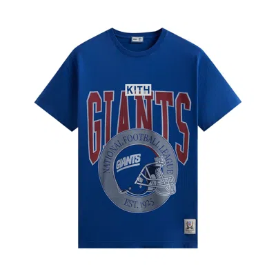 Pre-owned Kith For The Nfl: Giants 1925 Vintage Tee 'current' | Blue | Men's Size L