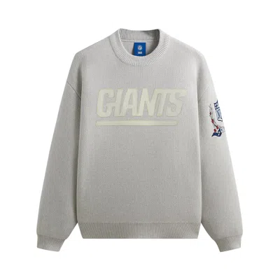 Pre-owned Kith For The Nfl: Giants Chunky Cotton Sweater 'light Heather Grey'