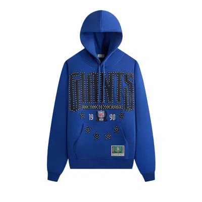 Pre-owned Kith For The Nfl New York Giants Stars Vintage Hoodie 'current' | Blue | Men's Size Xs