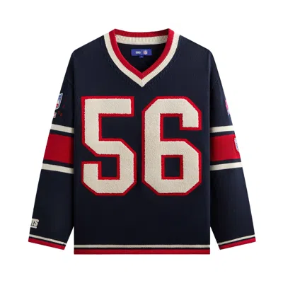 Pre-owned Kith For The Nfl New York Giants V-neck Beau Knit Sweater 'nocturnal' | Black | Men's Size Xxl
