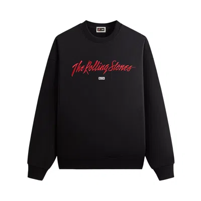 Pre-owned Kith For The Rolling Stones Monogram Tongue Nelson Crew 'black' | Men's Size M