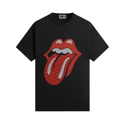 Pre-owned Kith For The Rolling Stones Monogram Tongue Tee 'black' | Men's Size Xs