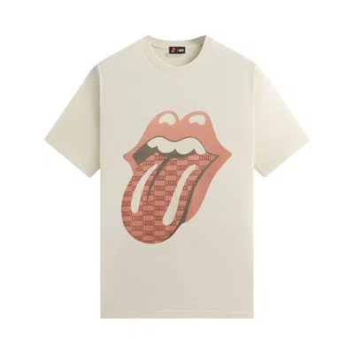 Pre-owned Kith For The Rolling Stones Monogram Tongue Tee 'sandrift' | Tan | Men's Size M In Brown