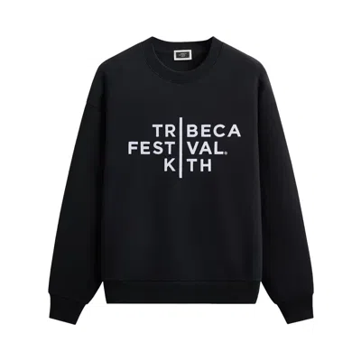 Pre-owned Kith For Tribeca Festival Logo Lockup Nelson Crewneck 'black' | Men's Size S