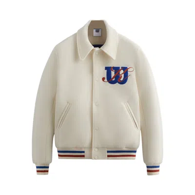 Pre-owned Kith For Wilson Coaches Jacket 'vivid' In Cream