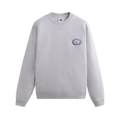 Pre-owned Kith For Wilson Crest Crewneck 'light Heather Grey' | Men's Size Xxl