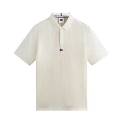 Pre-owned Kith For Wilson Game Point Seamless Polo 'white Alyssum' In Cream