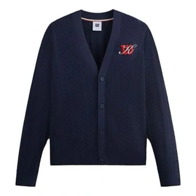 Kith For Wilson Sweater Cardigan 'navy Blazer' In Multi