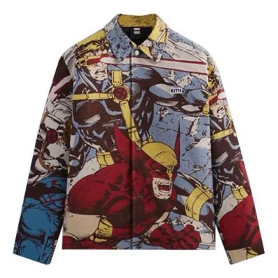 Kith For X-men Tapestry Coaches Jacket 'black' In Multi