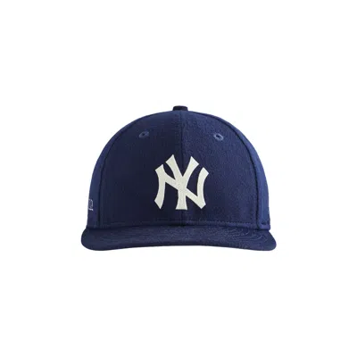 Pre-owned Kith For Yankees Melton Wool 59fifty Low Profile 'nocturnal' | Blue | Men's Size 7.75