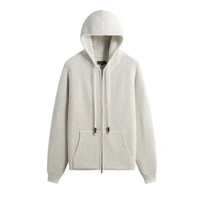 Pre-owned Kith Full Zip Knit Miles Hoodie 'light Heather Grey' | Men's Size L