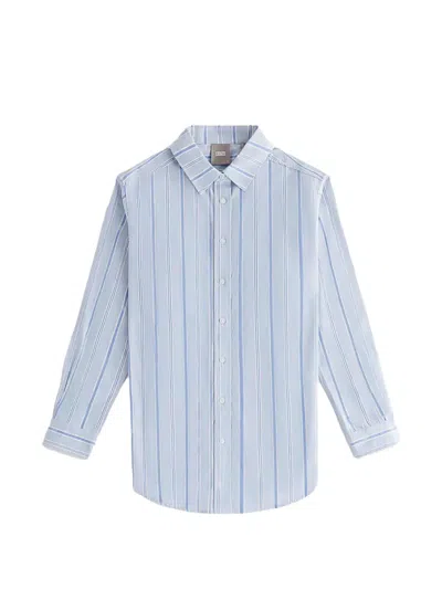 Kith Gale Striped Shirt In Blue