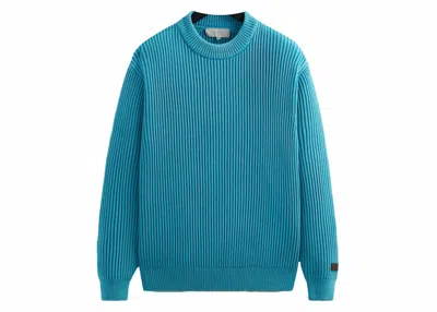 Pre-owned Kith Garment Dyed Meyer Knit Crewneck Sweatshirt In Fresco In Brown