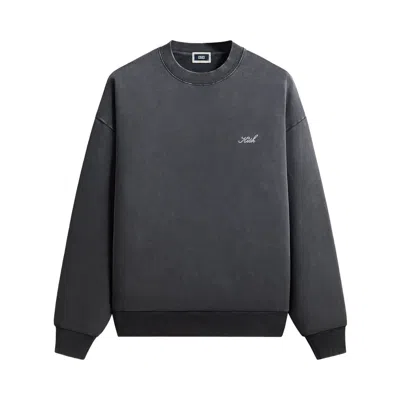 Pre-owned Kith Garment Dyed Nelson Crewneck 'asteroid' | Black | Men's Size Xxl