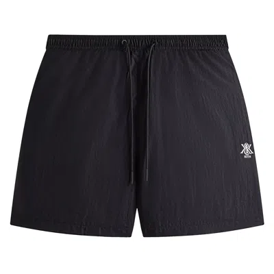 Pre-owned Kith Garment Washed Nylon Active Swim Short 'ink' | Black | Men's Size S
