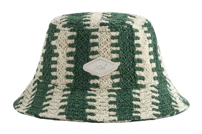 Pre-owned Kith Geo Crochet Dawson Bucket Hat Feld