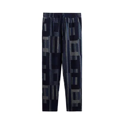 Pre-owned Kith Geometric Knit Elmhurst Pant 'nocturnal' In Blue