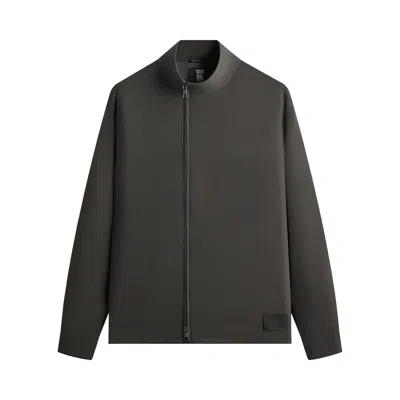 Pre-owned Kith Giorgio Armani & &kin Asymmetrical Zip Front Shirt 'dark Ash' | Grey | Men's Size Xs In Gray