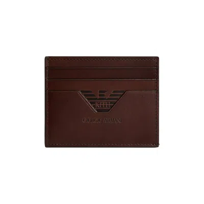 Pre-owned Kith Giorgio Armani & Card Holder 'ebony' | Brown | Men's Size Onesize