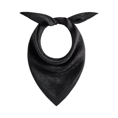 Pre-owned Kith Giorgio Armani & Monogram Jacquard Silk Bandana 'black' | Men's Size Onesize