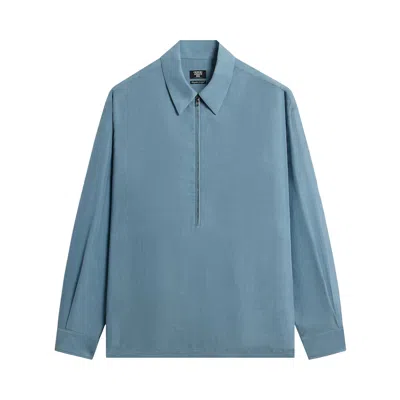 Pre-owned Kith Giorgio Armani & Quarter-zip Shirt 'flint Stone' | Grey | Men's Size Xl