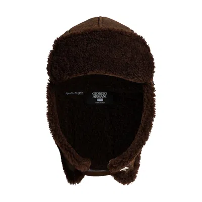 Pre-owned Kith Giorgio Armani & Quilted Nubuck Trapper Hat 'sea Turtle' | Brown | Men's Size Xl