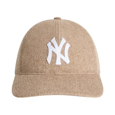 Pre-owned Kith Giorgio Armani & Ronnie Fieg For '47 Cashmere Deconstructed Franchise Ls Fitted Cap 'prelude' | In Cream