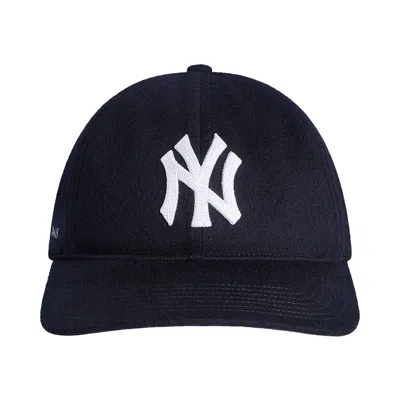 Pre-owned Kith Giorgio Armani & Ronnie Fieg For '47 Wool Deconstructed Franchise Ls Fitted Cap 'blue Navy' | M