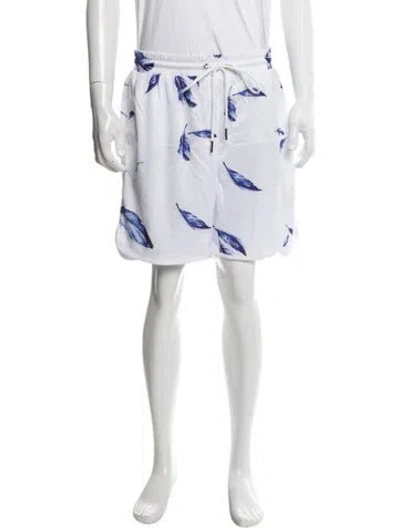 Pre-owned Kith Graphic Print Athletic Shorts In White
