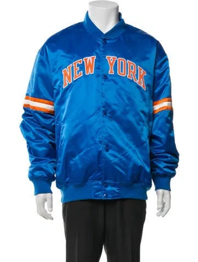 Pre-owned Kith Graphic Print Bomber Jacket In Blue