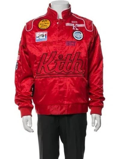 Pre-owned Kith Graphic Print Bomber Jacket In Red