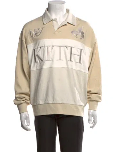 Pre-owned Kith Graphic Print Collar Sweatshirt In Neutrals