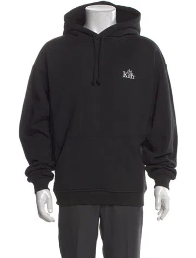 Pre-owned Kith Graphic Print Crew Neck Hoodie In Black