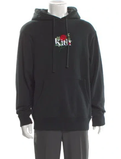 Pre-owned Kith Graphic Print Crew Neck Hoodie In Black