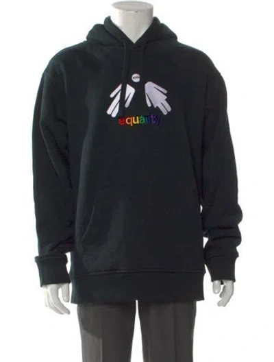 Pre-owned Kith Graphic Print Crew Neck Hoodie In Black