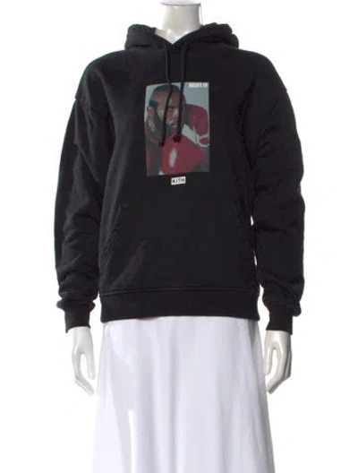 Pre-owned Kith Graphic Print Crew Neck Hoodie In Black