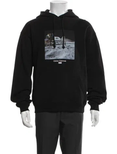 Pre-owned Kith Graphic Print Crew Neck Hoodie In Black
