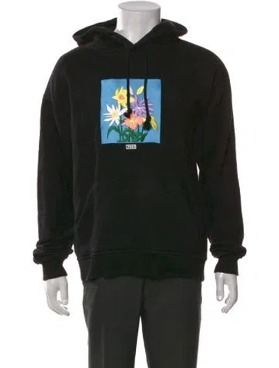 Pre-owned Kith Graphic Print Crew Neck Hoodie In Black