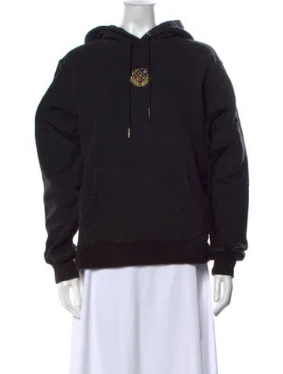 Pre-owned Kith Graphic Print Crew Neck Hoodie In Black