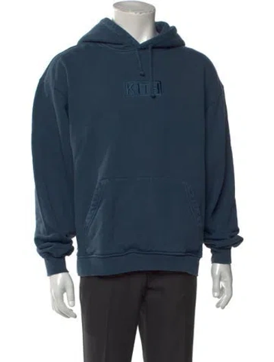 Pre-owned Kith Graphic Print Crew Neck Hoodie In Blue