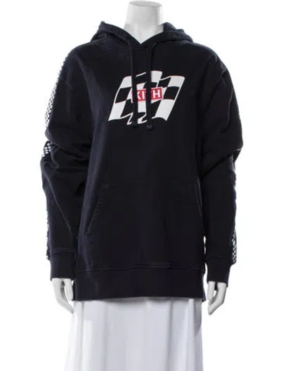 Pre-owned Kith Graphic Print Crew Neck Hoodie In Blue